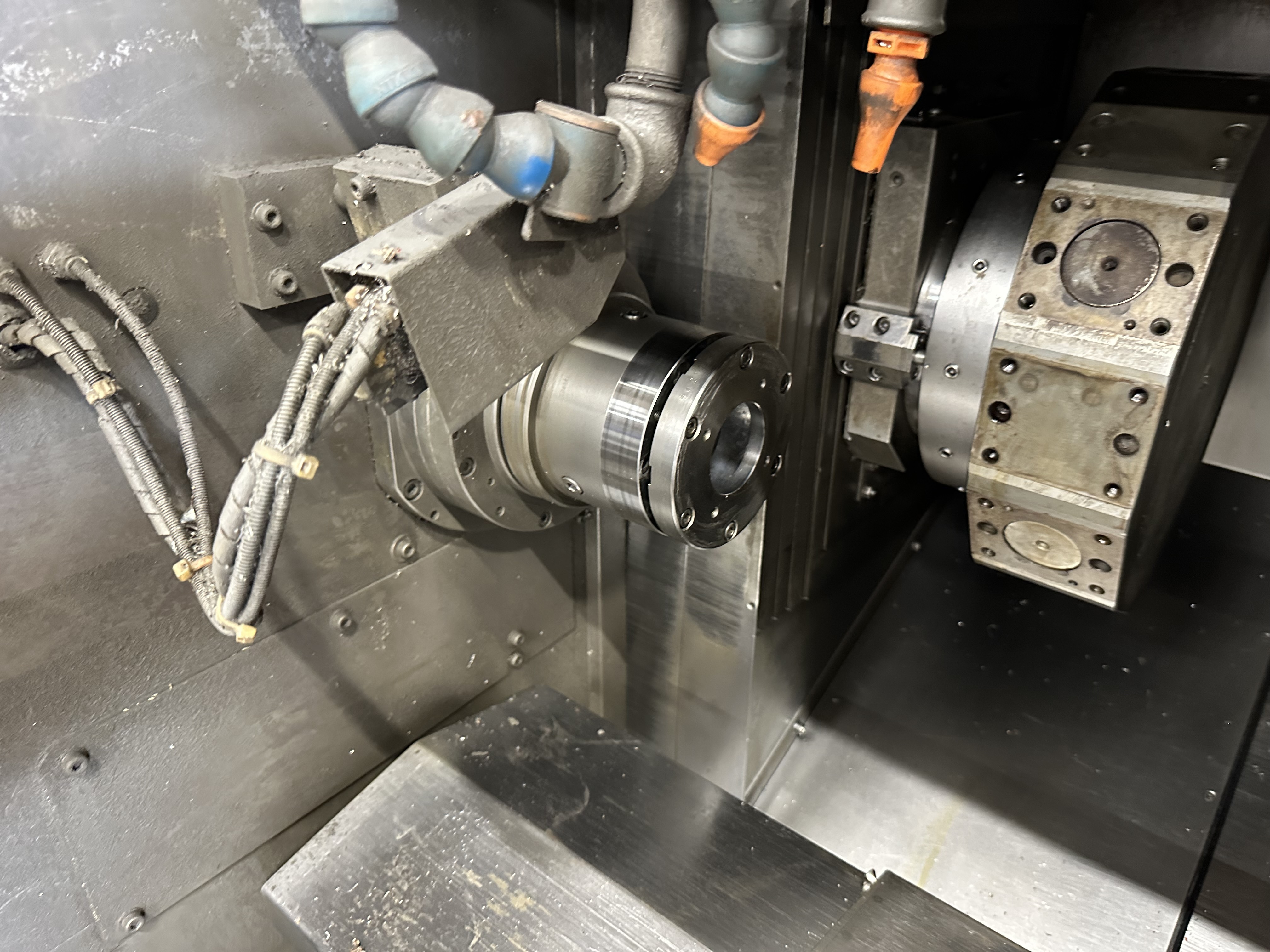 Miyano BNJ-42SY Fixed Headstock Lathe 7 Axis with Fanuc 18i-TB CNC Control. (2006)