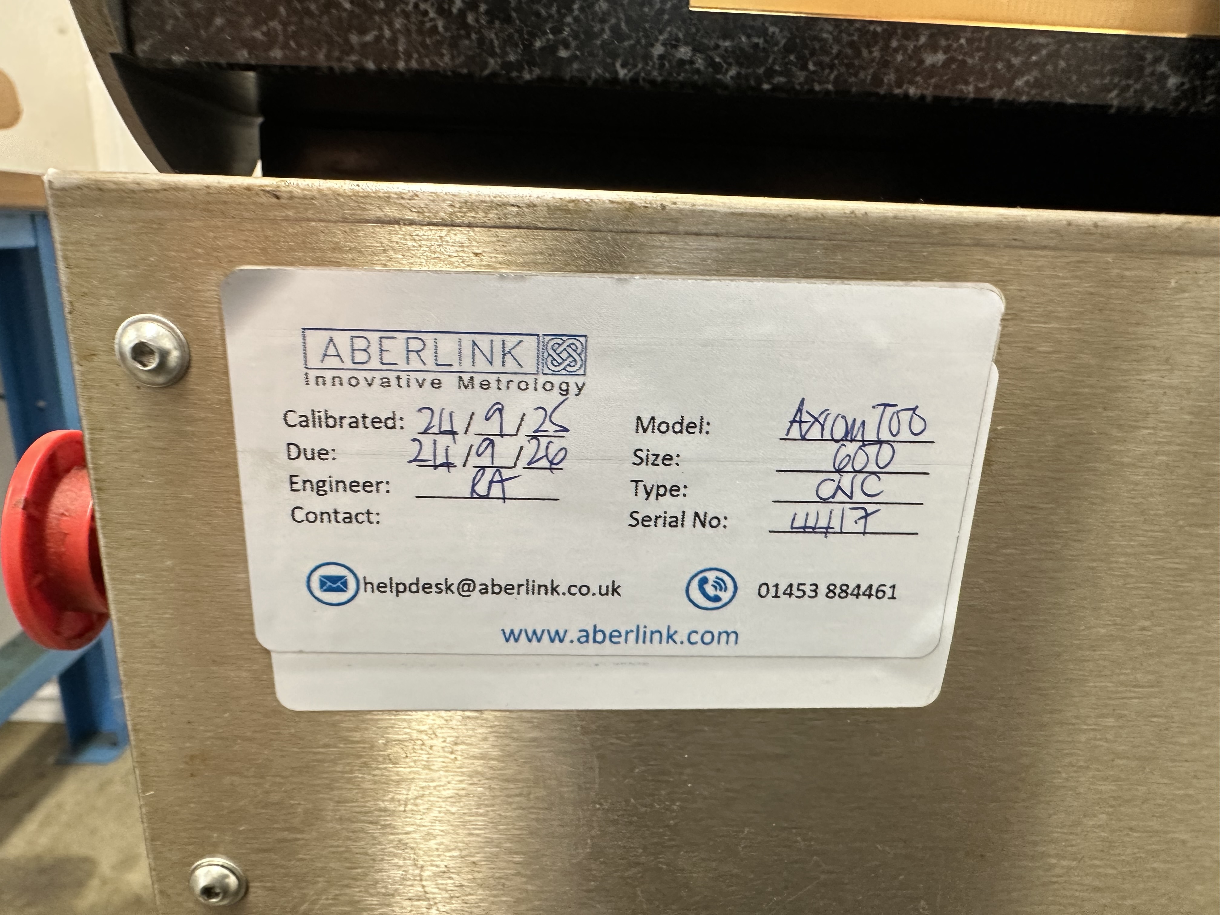 Aberlink AX10M TOO Co-ordinate Measuring Machine (2008)