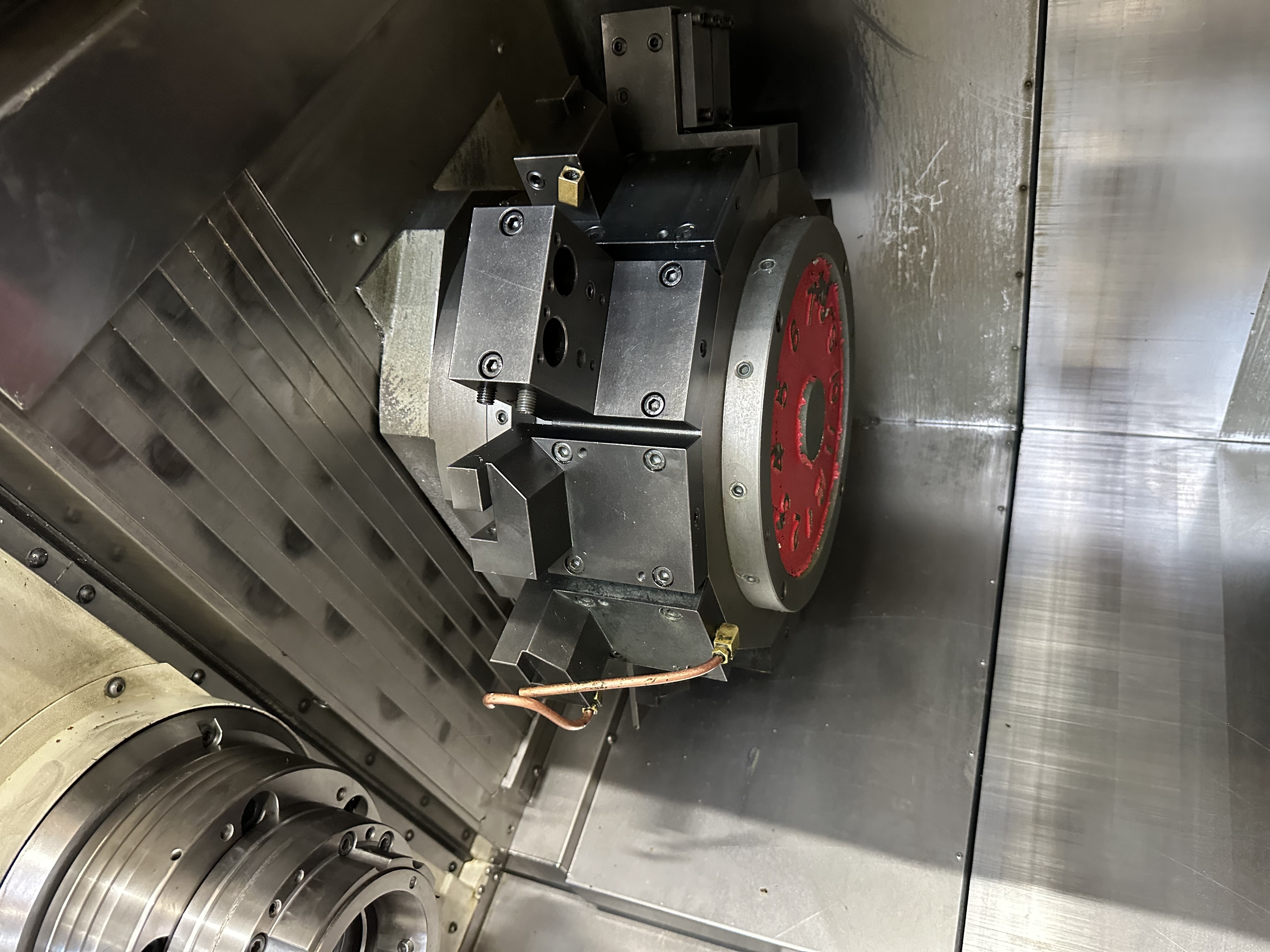 Miyano ABX-64THY2 Twin Spindle Fixed Head Stock Lathe with Fanuc Series 31i Model B CNC Control (2014)