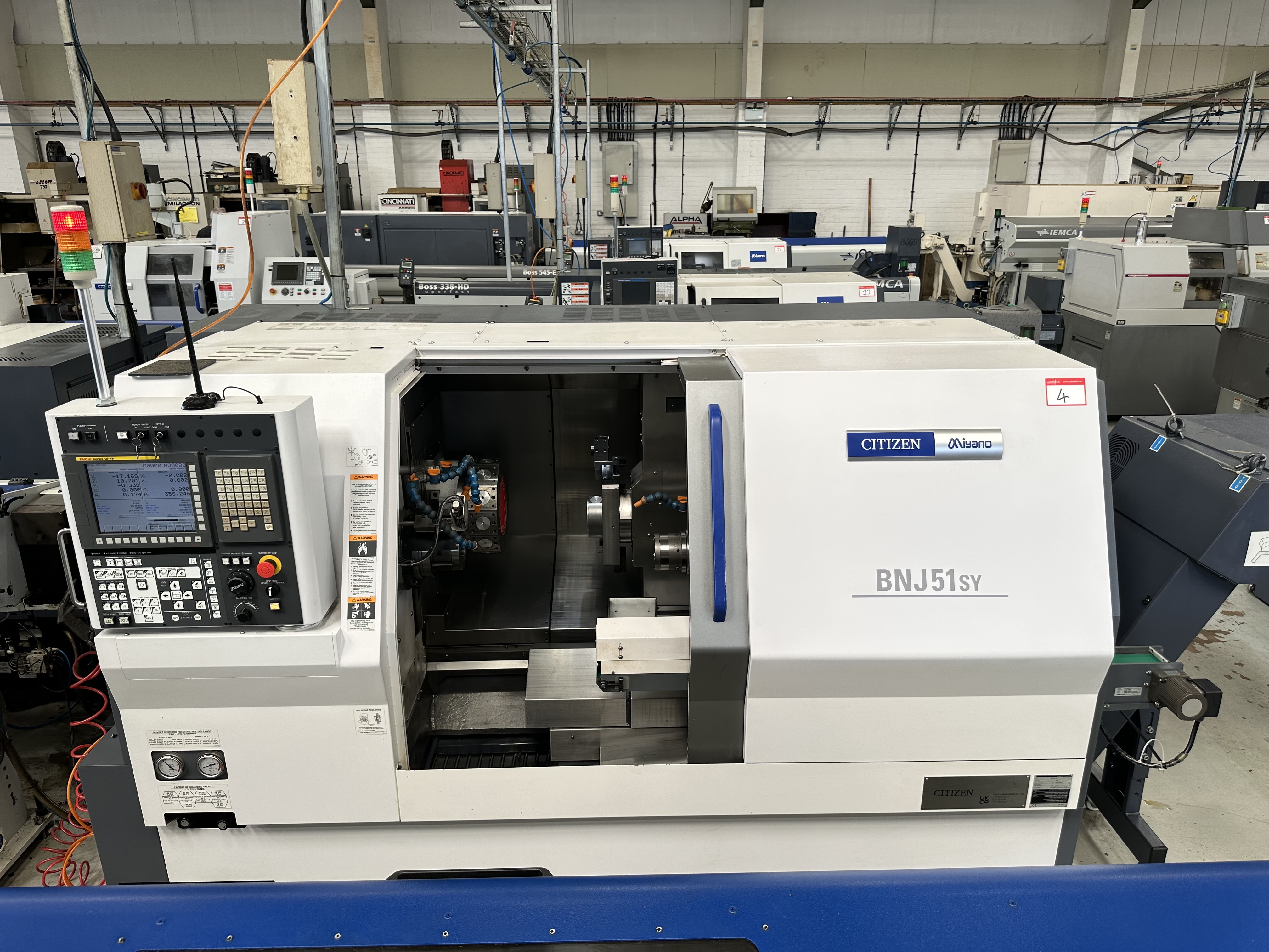 Citizen Miyano BNJ-51SY6 5 Axis Fixed Headstock Lathe with Fanuc Series Oi-TF CNC Control (2021)
