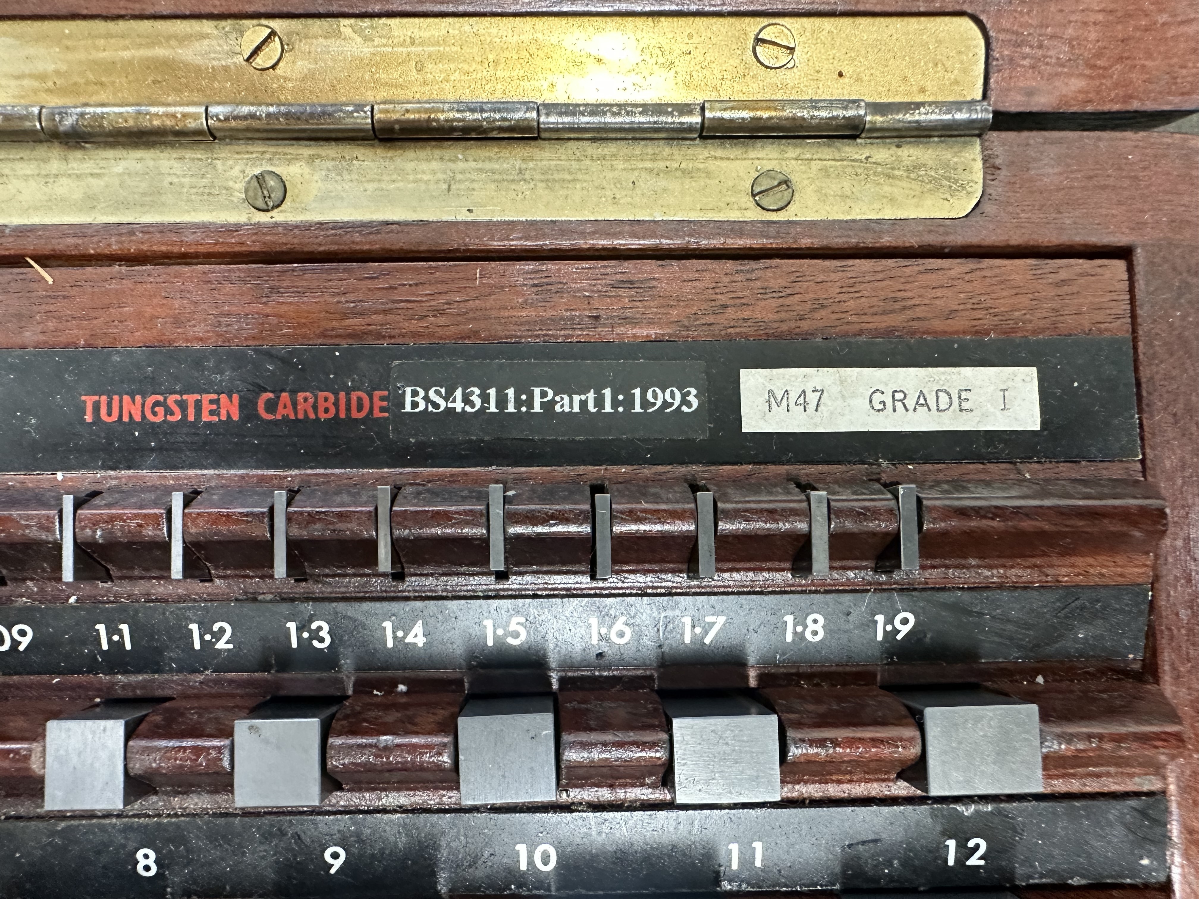 Set of Grade 0 Broomfield Metric Tungsten Carbide Slip Gauges