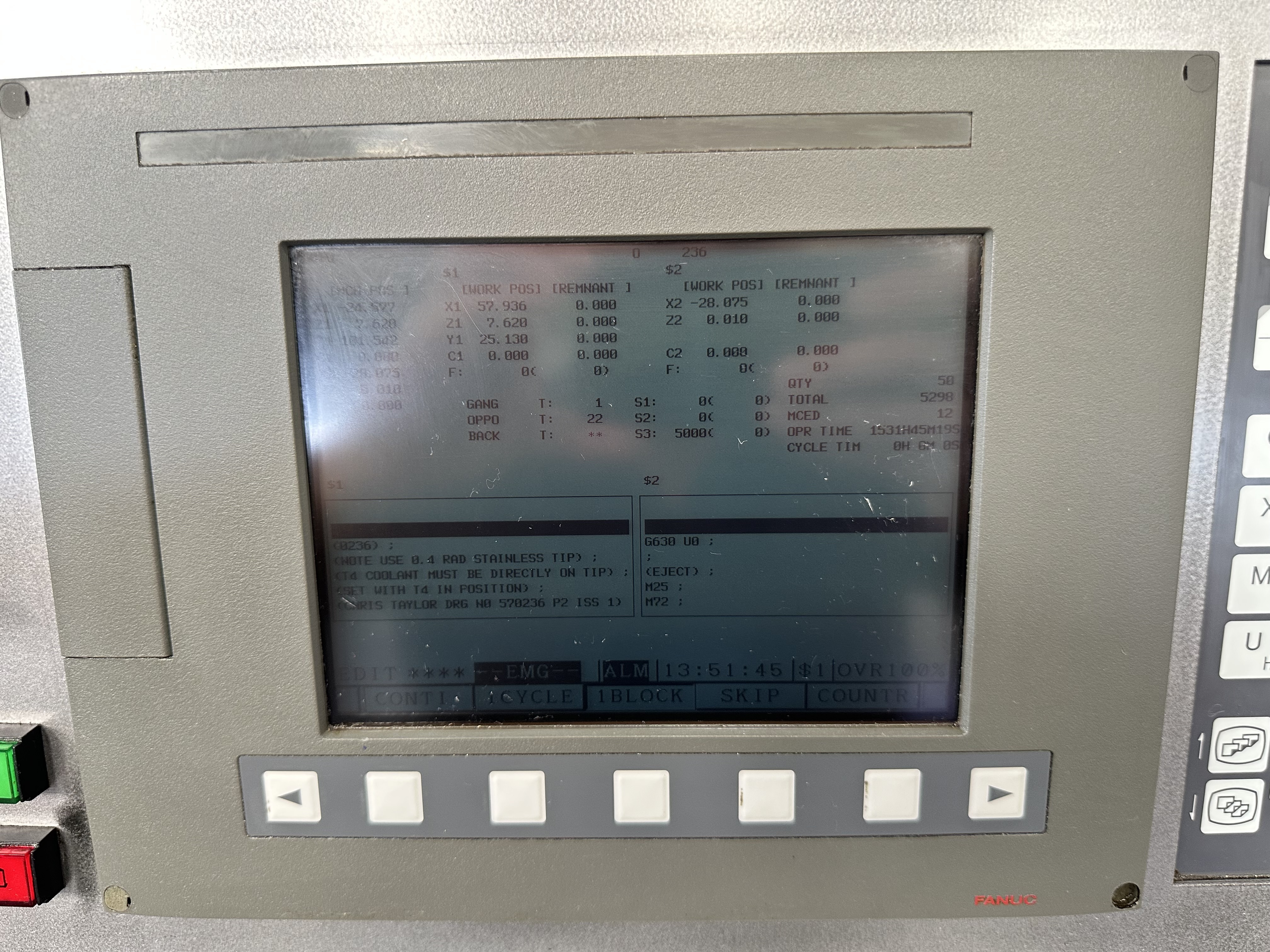 Citizen Type K16 VIIP CNC Sliding Head Lathe with Cincom Fanuc Series 31i - Model A CNC Control (2007)