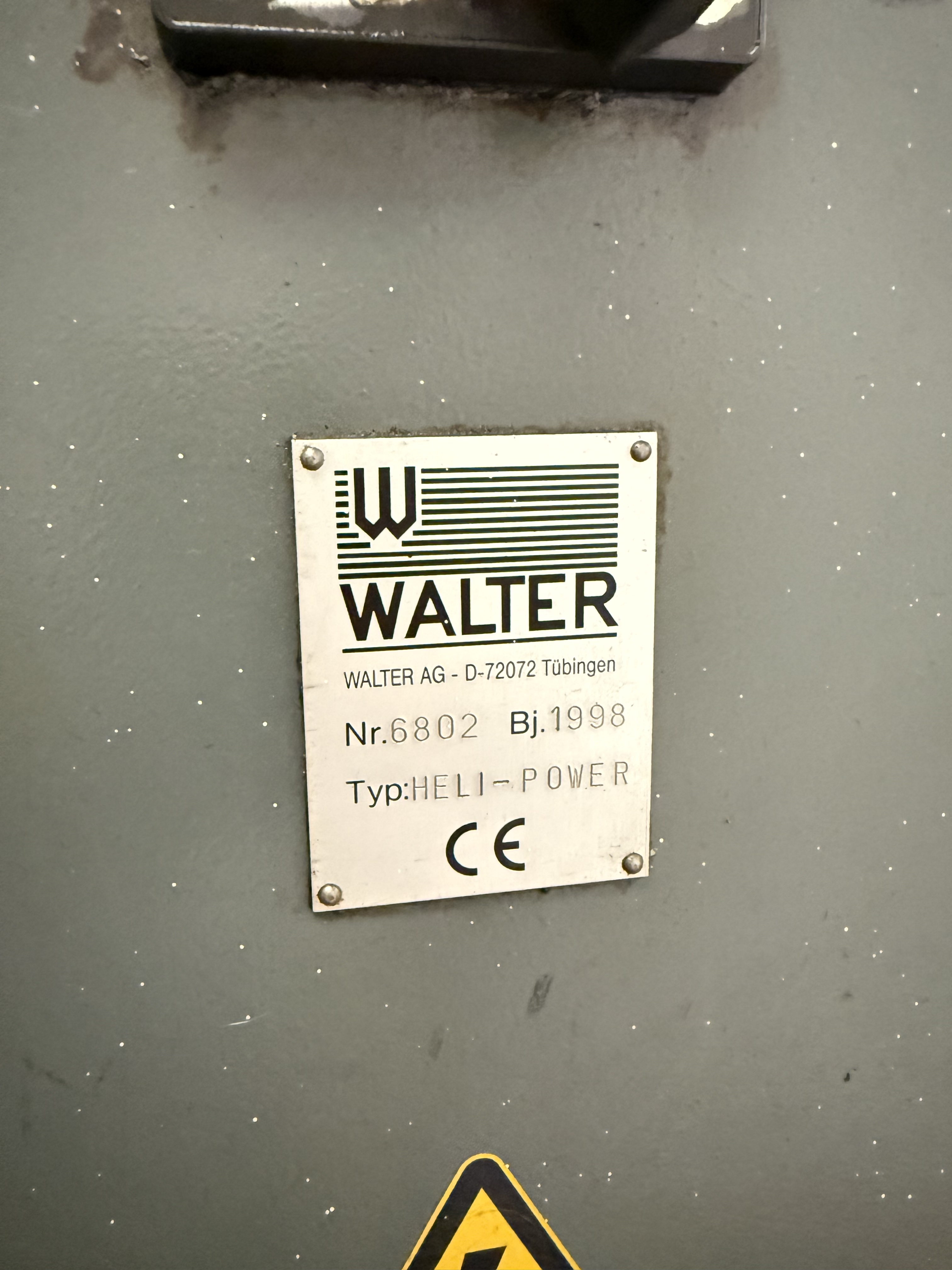 Walter Heli-Power Production 5-Axis CNC Tool Grinder. (1998)