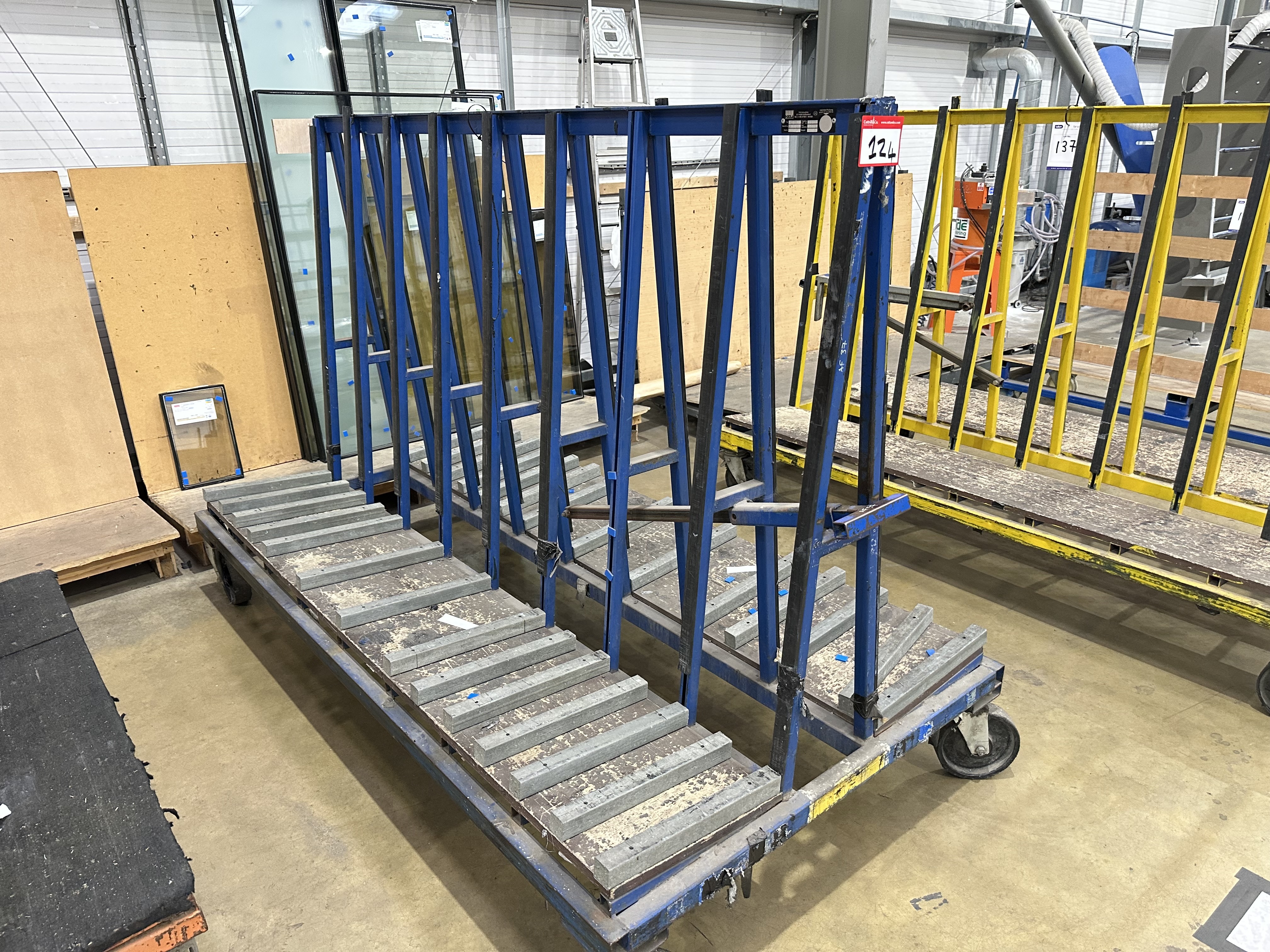 Double Sided A Frame Glass Storage Trolley
