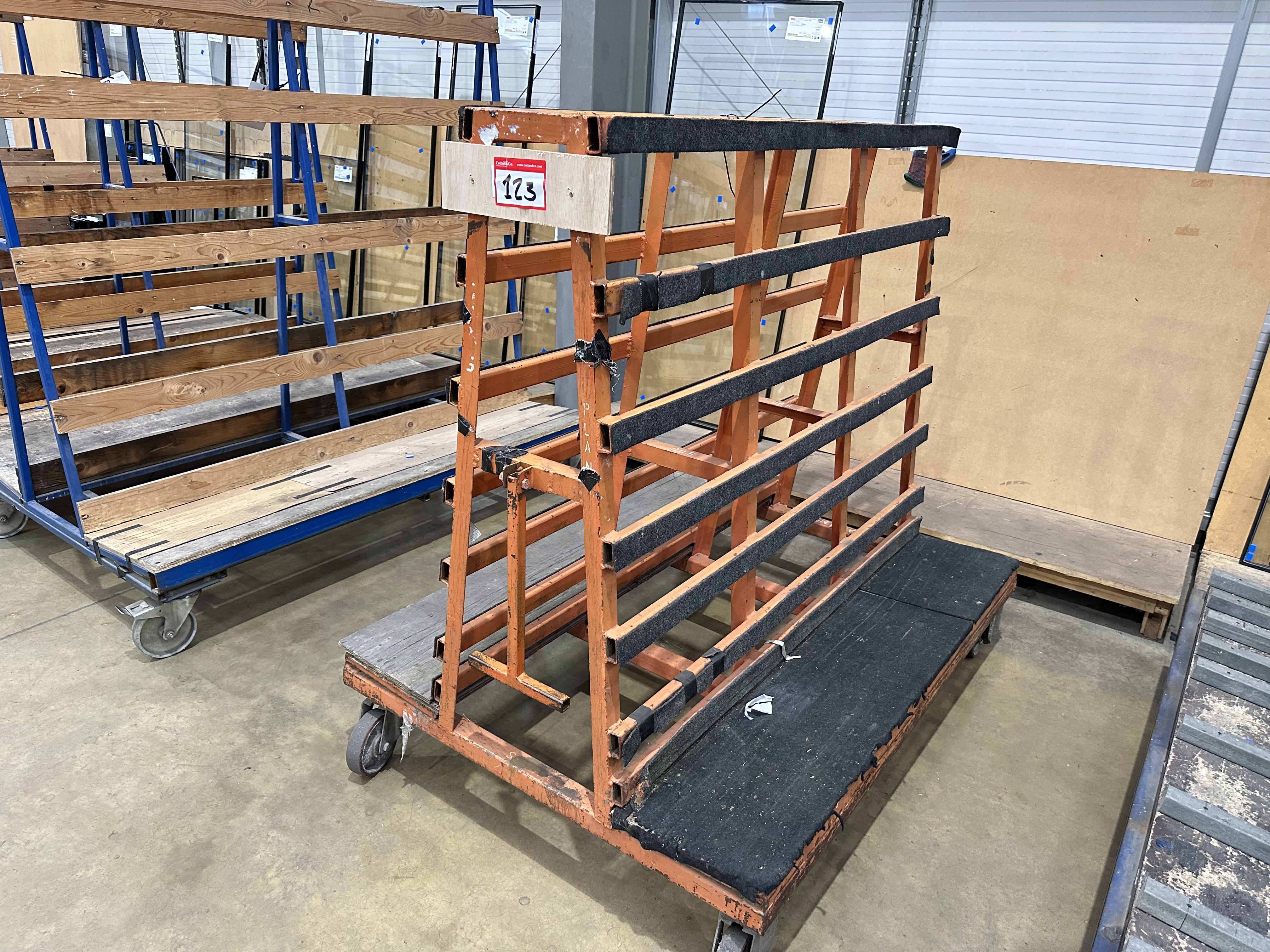 Double Sided A Frame Glass Storage Trolley