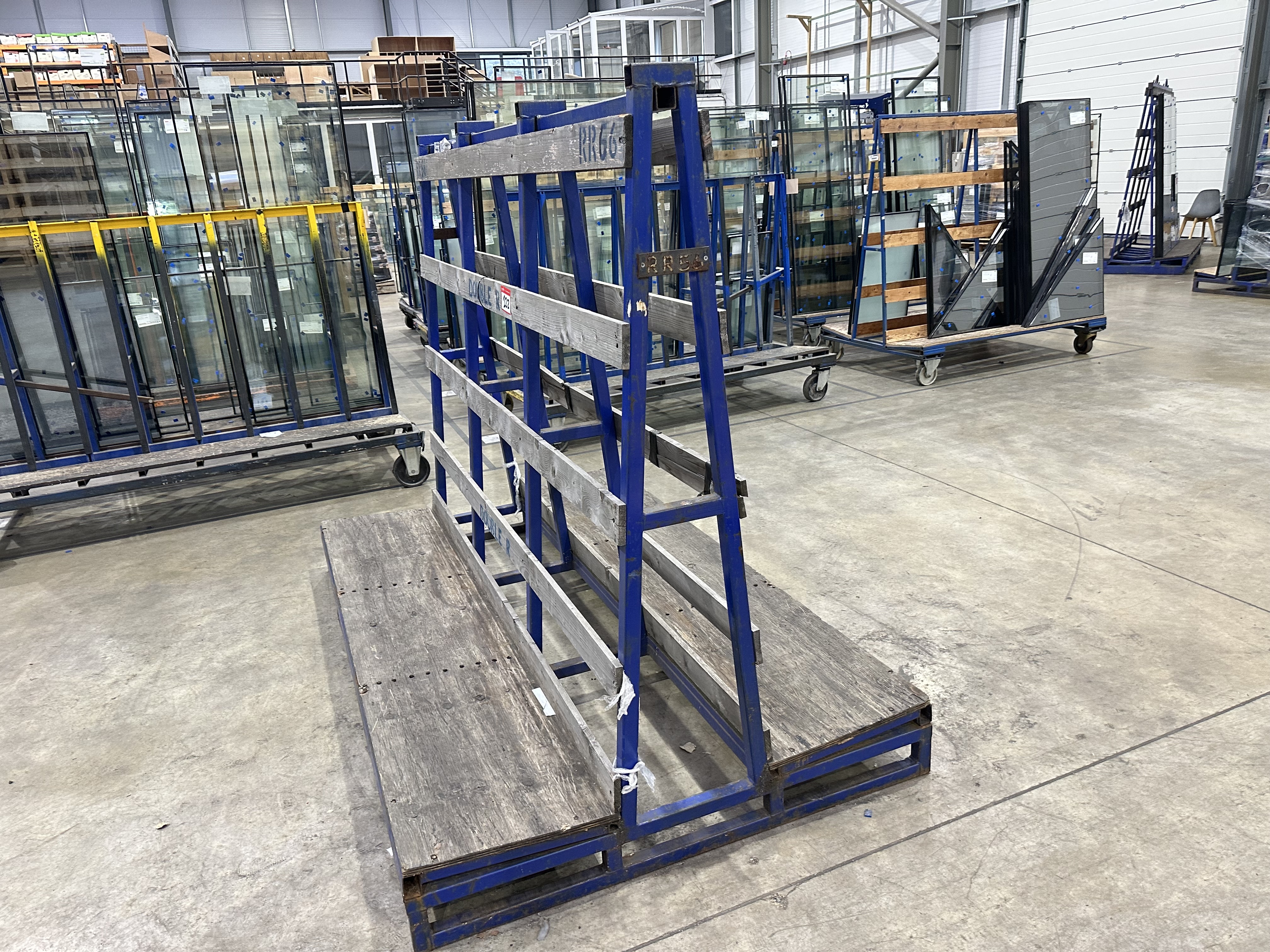 Double Sided A Frame Glass Storage Rack