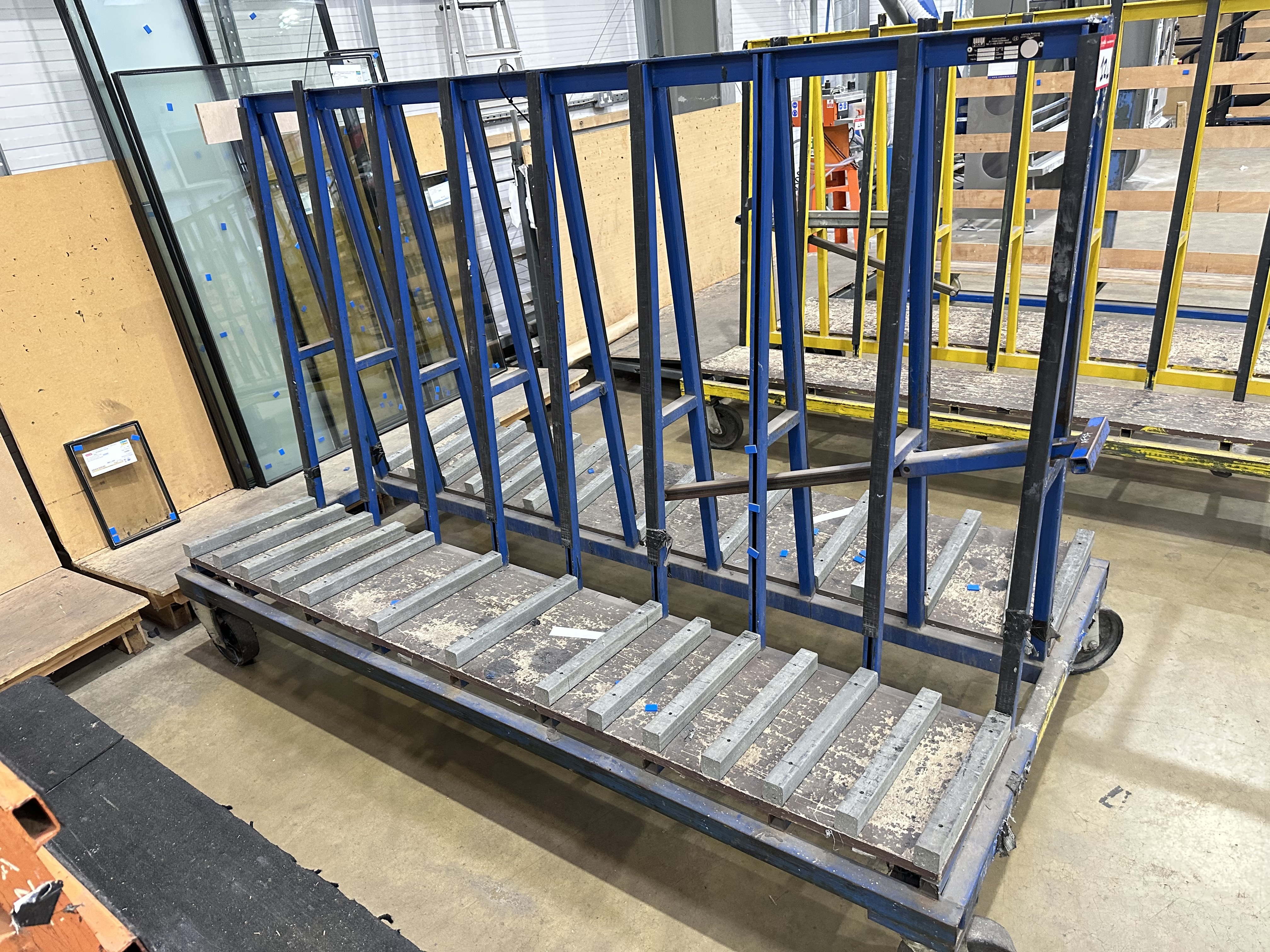 Double Sided A Frame Glass Storage Trolley