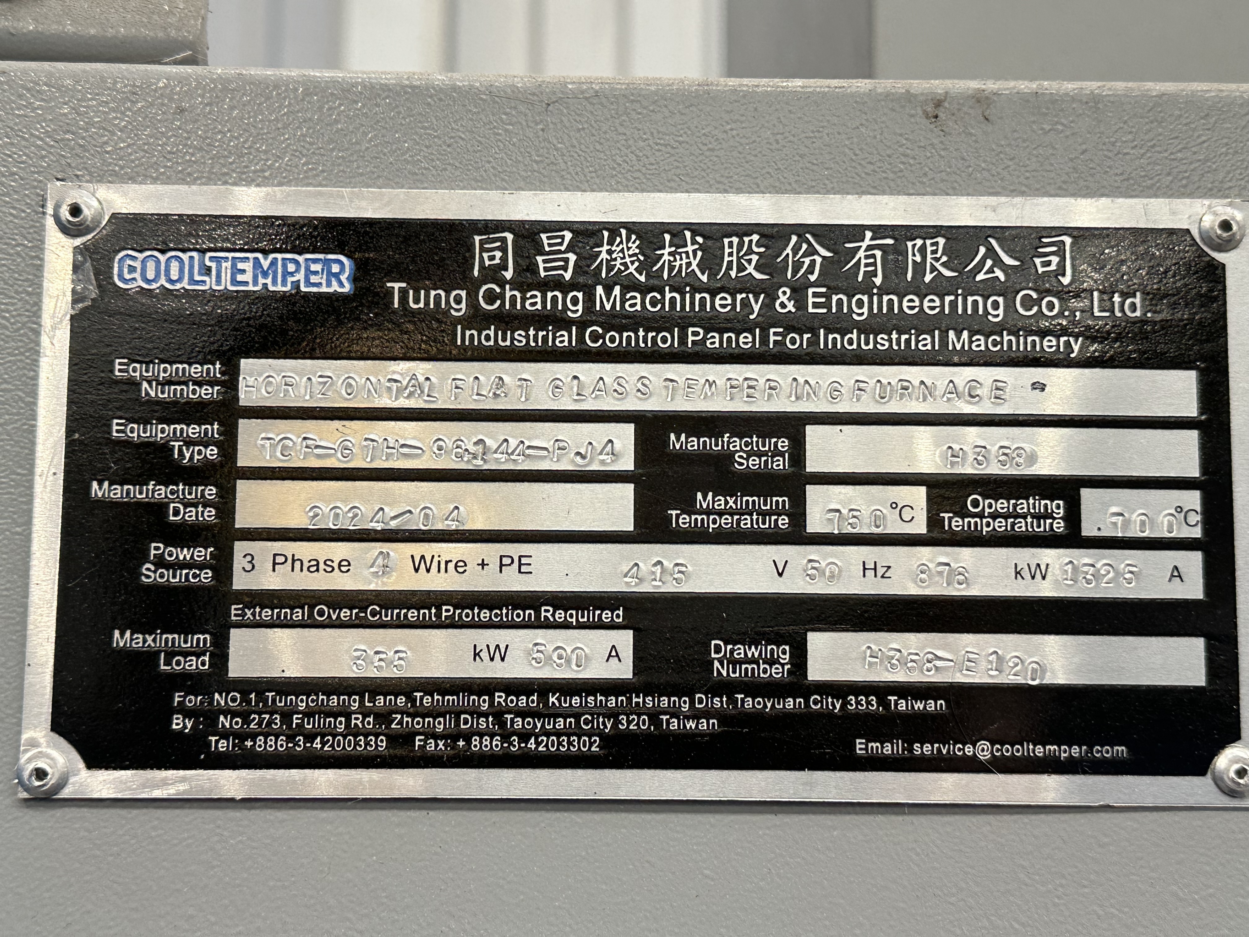 CoolTemper PowerJet TCF-GTH-96.144-PJ4 Convection Flat Glass Tempering Furnace (2024)