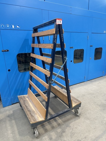 A Frame Glass Storage Trolley