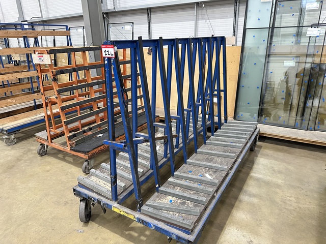 Double Sided A Frame Glass Storage Trolley