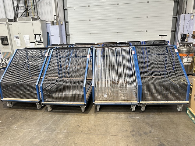 (Qty 4) - Glass Pane WIP Storage Trolleys