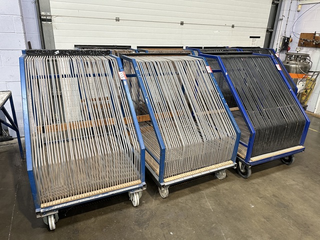 (Qty 6) - Glass Pane WIP Storage Trolleys