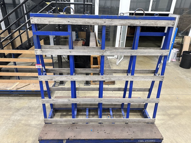 Double Sided A Frame Glass Storage Rack, Fork Lift Truck Slots