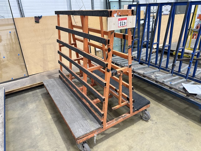 Double Sided A Frame Glass Storage Trolley