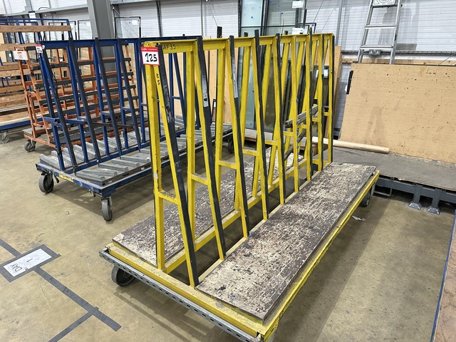 Double Sided A Frame Glass Storage Trolley