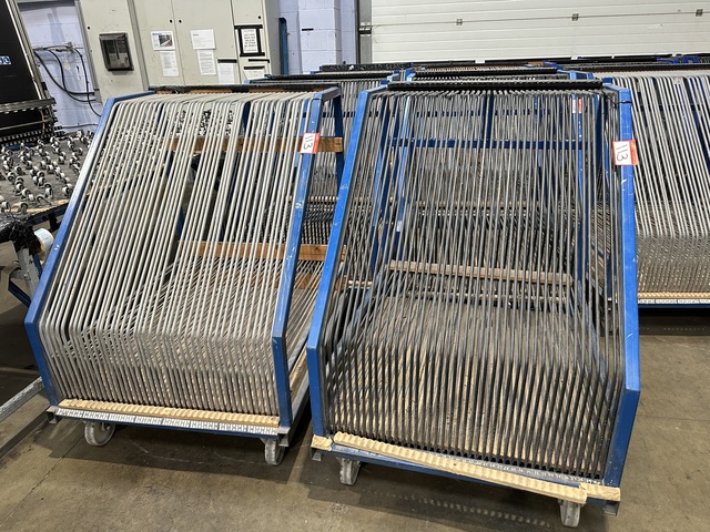 (Qty 2) - Glass Pane WIP Storage Trolleys