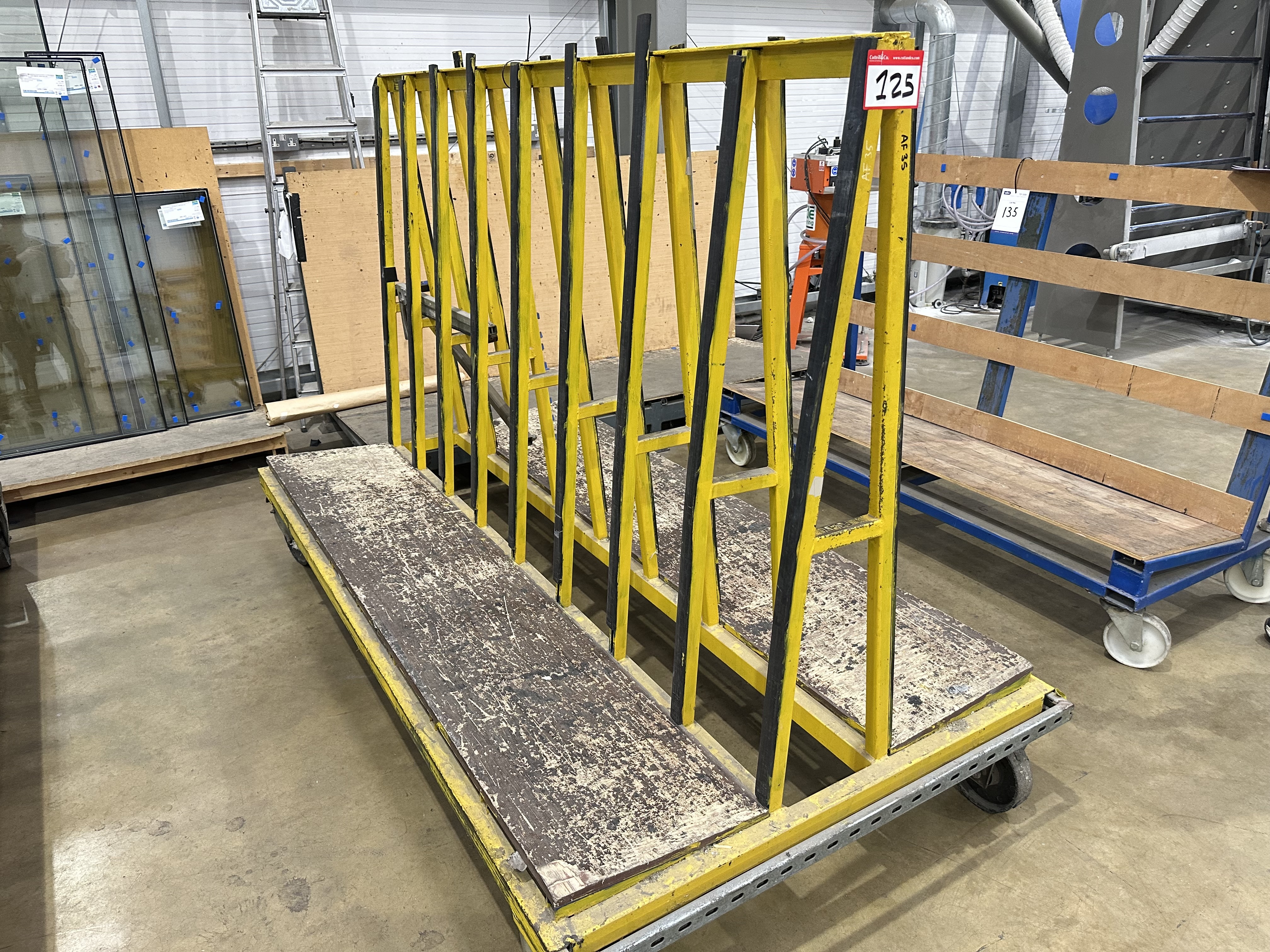 Double Sided A Frame Glass Storage Trolley