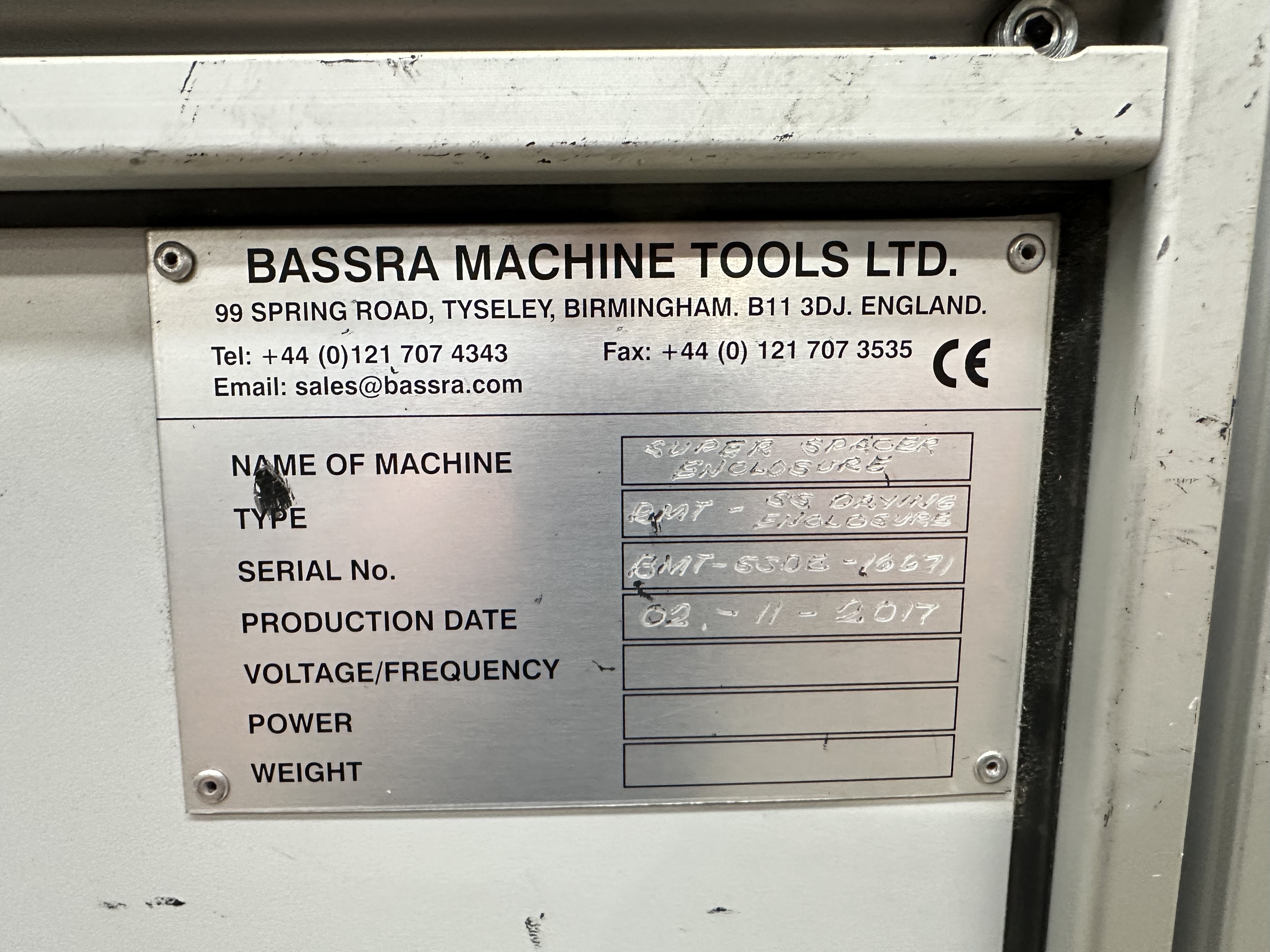 Bassra Super Spacer Drying Enclosure (2017)