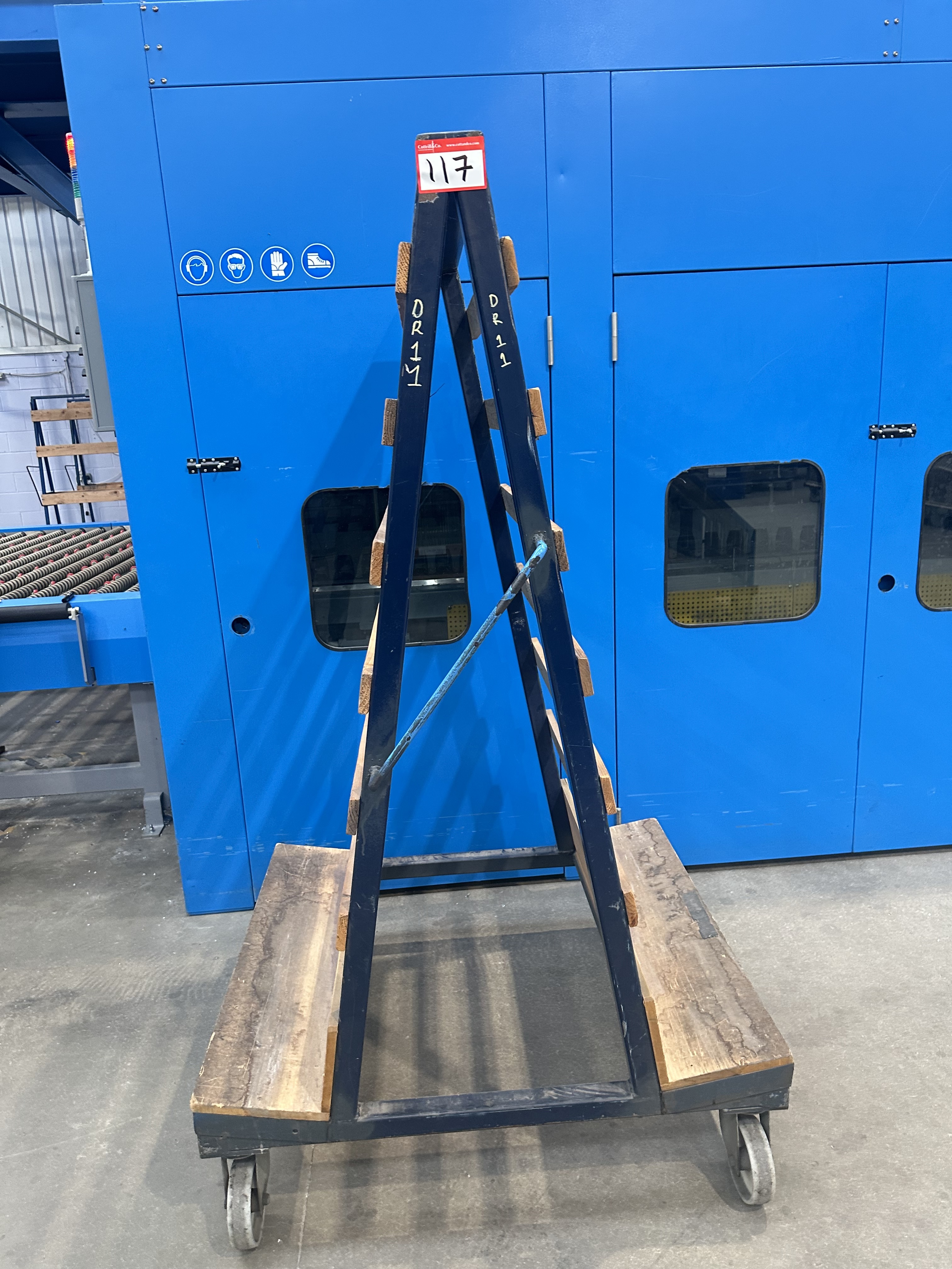 A Frame Glass Storage Trolley