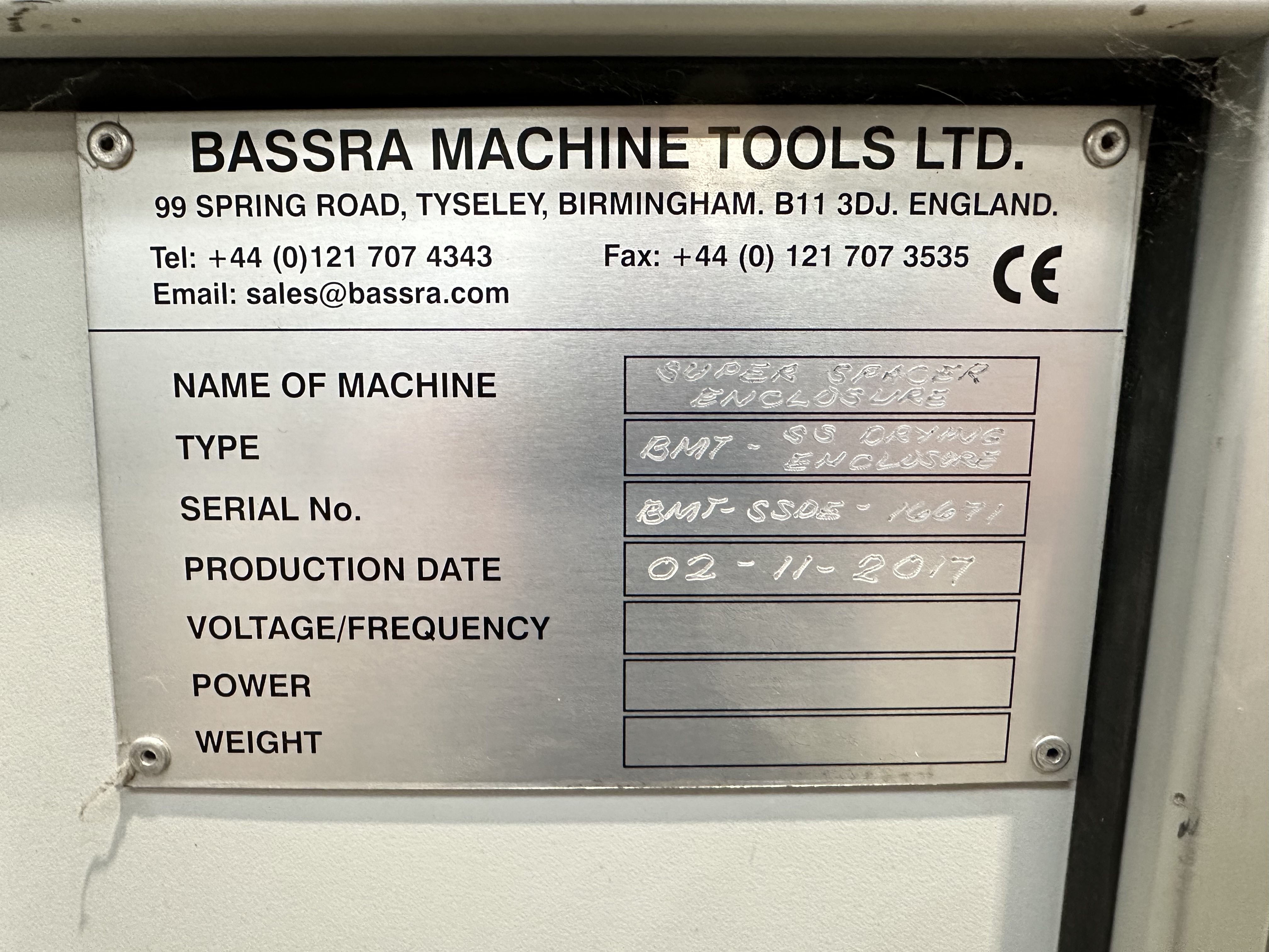 Bassra Super Spacer Drying Enclosure (2017)