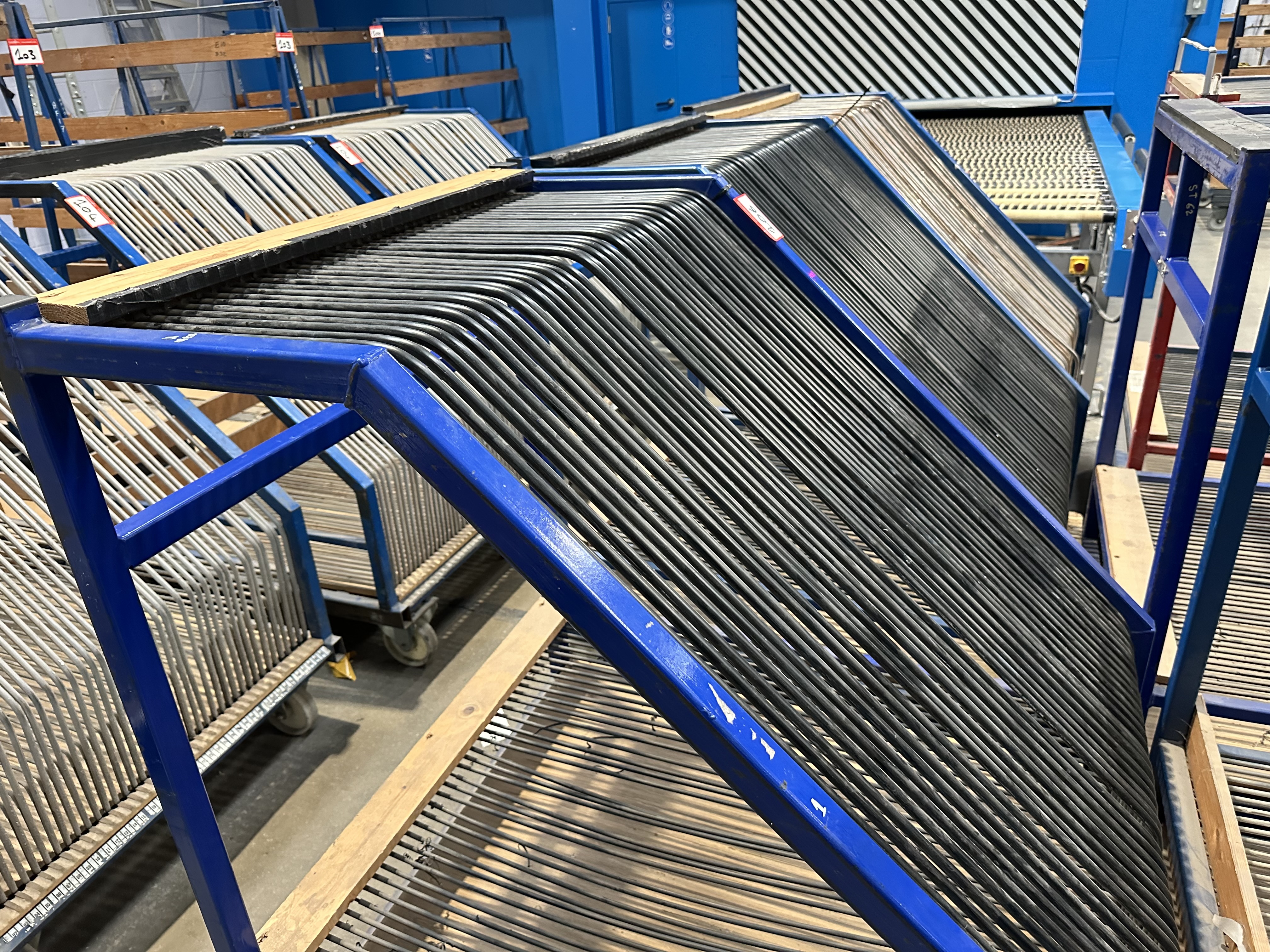 (Qty 6) - Glass Pane WIP Storage Trolleys