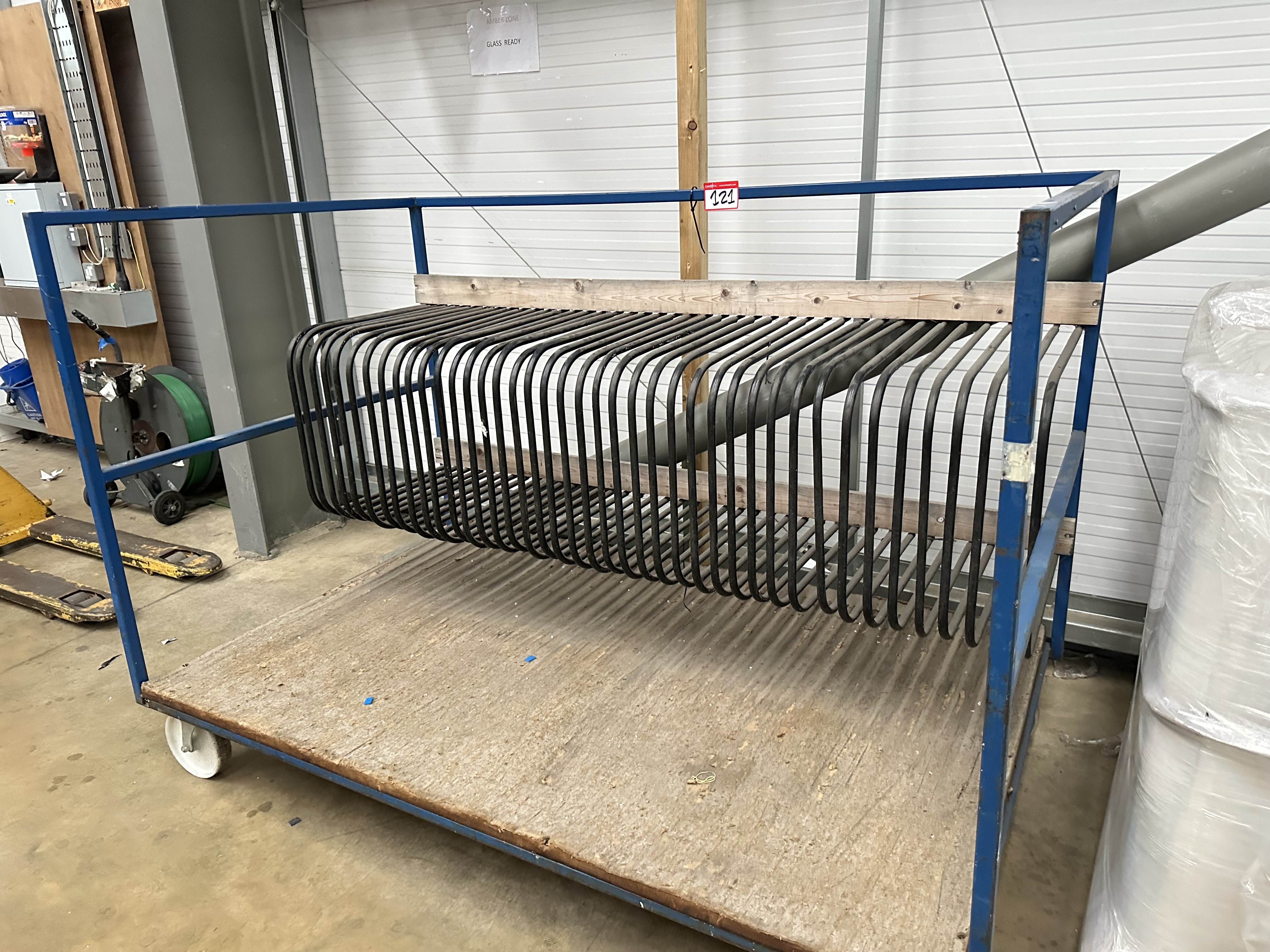 Glass WIP Storage Rack Trolley
