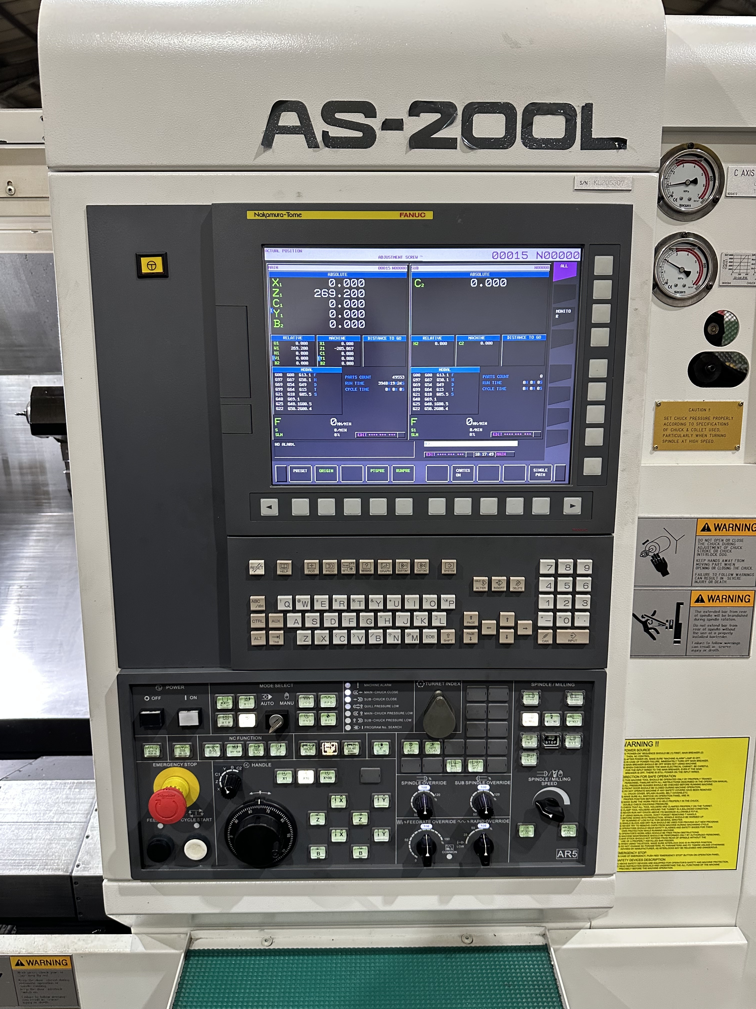 Nakamura Tome AS200L Twin Spindle Turning Centre 5 Axis Machine (2023)