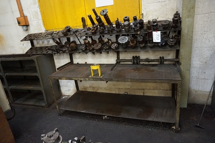 Qty BT50 & CAT50 Tooling with Tooling Rack and Bench