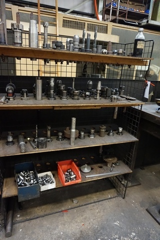 Rack with Qty CAT40 Tooling with Collets