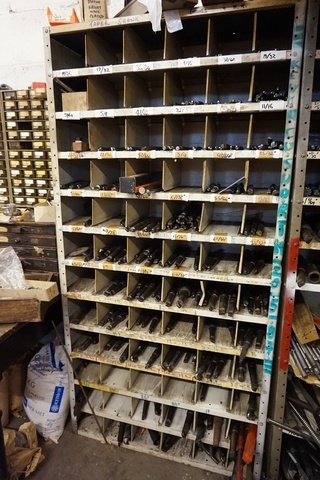 Rack with Large Qty Morse Taper Drills