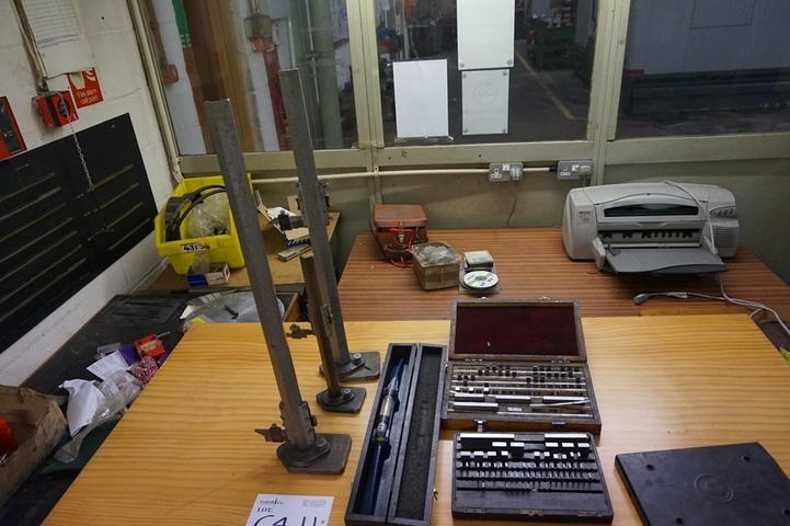 Qty Heigh Gauges, Level & Slip Gauges (Incomplete)