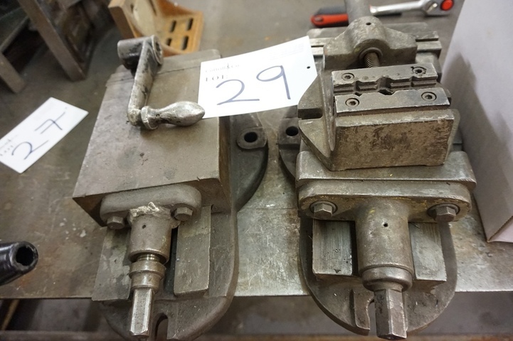 (2) 6’’ Machine Vices, (1) 3’’ Machine Vice