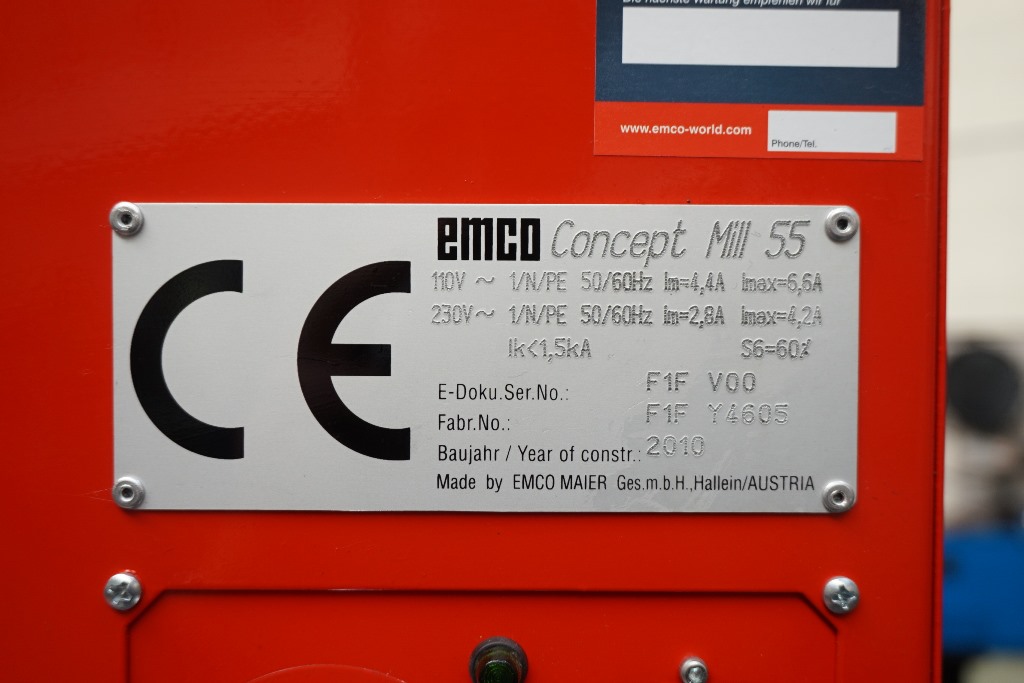 Emco Model Concept Mill 55 Vertical Machining Centre