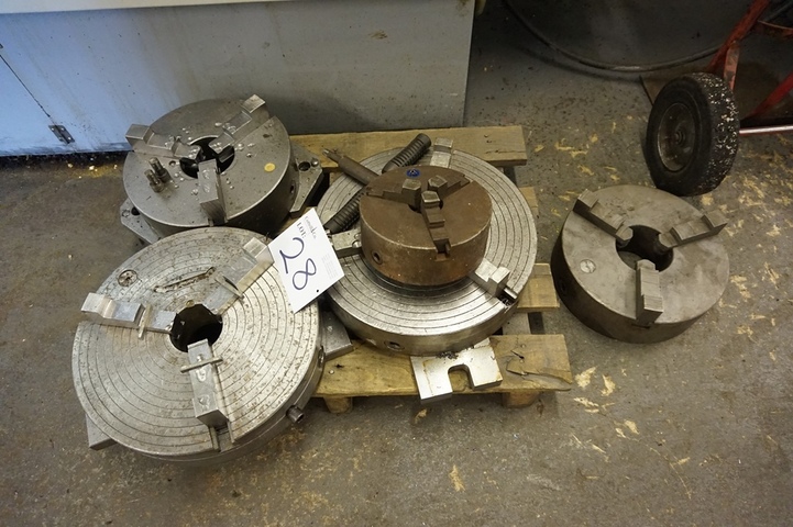 Qty of Chucks, 3-Jaw. 2 x 15’’, 2 x 12’’ and 1 x 8’’