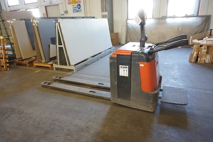 BT Ride Model LPE 240/5 on Pedestrian Pallet Truck