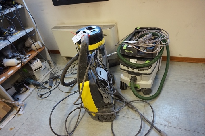 (2) Industrial Vacuums and Steam Cleaner