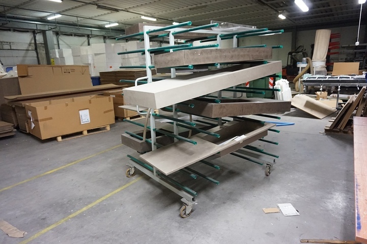 (1) Mobile Rack with Wash Basins