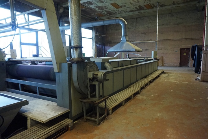 Monti 2500mm Pin Fed Fabric Setting Machine with unwind stand