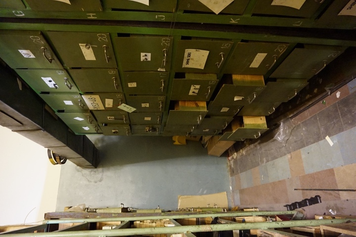 1-Rack Containing Spares for Wildt Mellor Bromley MSJ47 Circular Knitting Machine