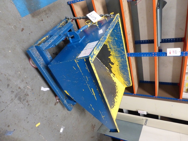 Dtec Materials Handling Mobile Forklift Mountable Tipping Skip/Swarf Hopper