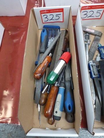 (4) Boxes and Contents including Draper 18v Cordless Drill