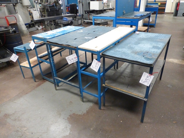 (5) Various Storage Racks/Tables/Shelving Units