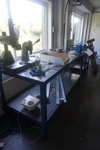 Steel Frame Twin Shelf Table