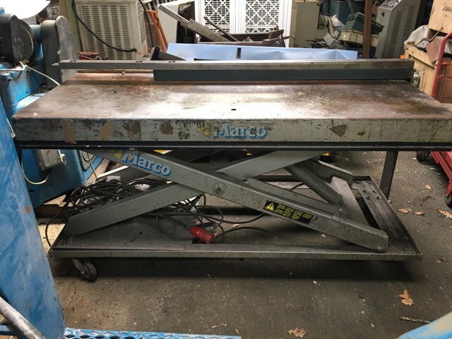 Marco Scissor Lift Table on Castors