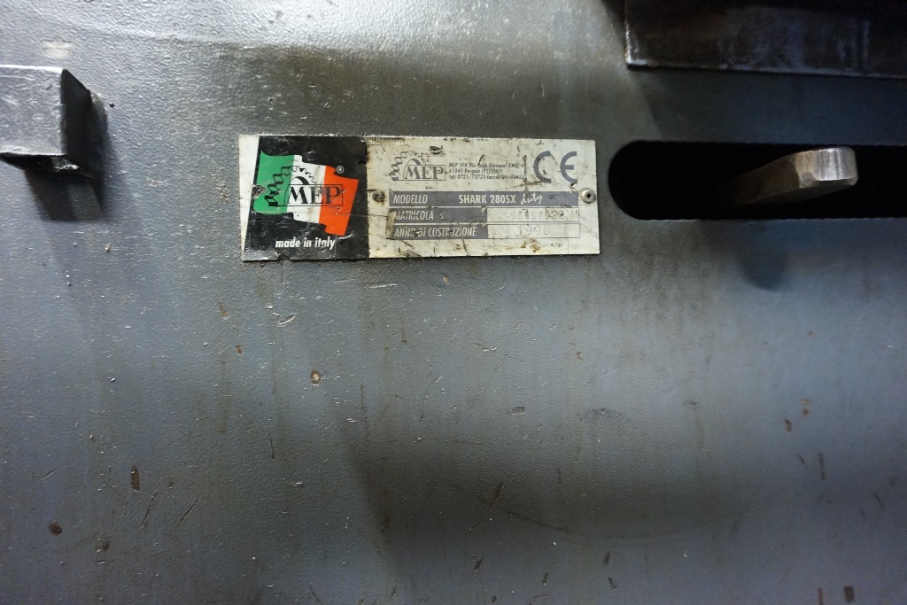 MEP Model Shark 280SX Horizontal Bandsaw