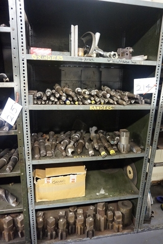 Rack with Large Qty Morse Taper Drills and Taps
