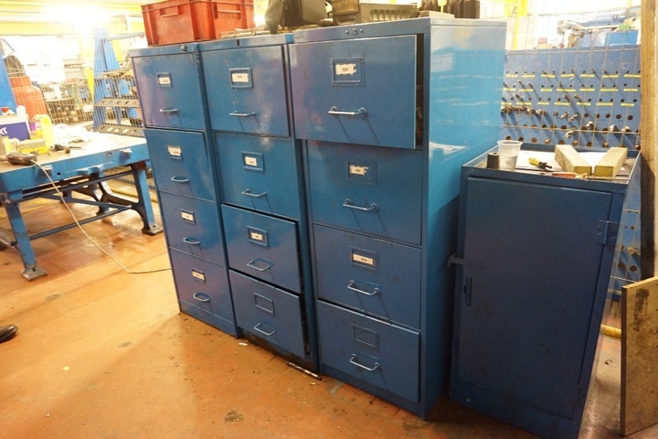 (3) 4 Drawer Filing Cabinets Containing Metric, BSP, BSW, UNC