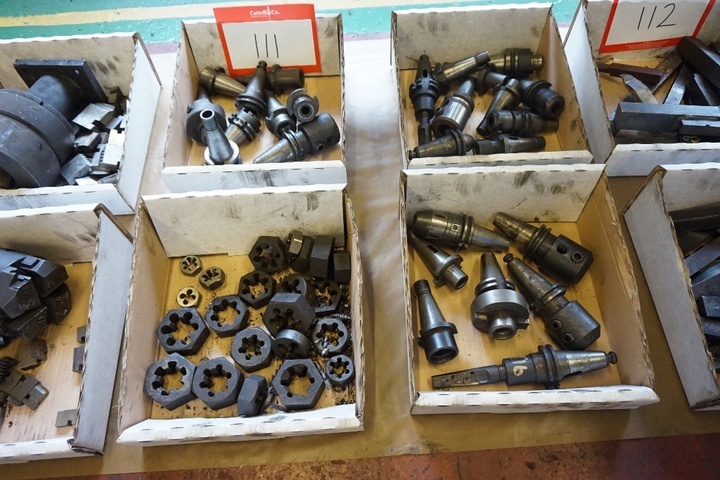 (3) Boxes of 40 Int Tool Holders & (1) Box of Dies