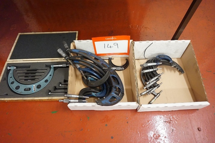 (3) Boxes of Imperial & Metric Micrometers