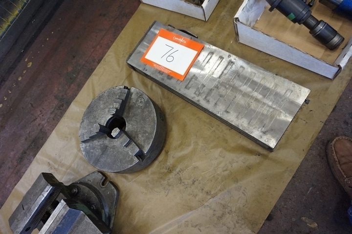 610 x 205mm Permanent Magnetic Chuck & 310mm 3 Jaw Chuck